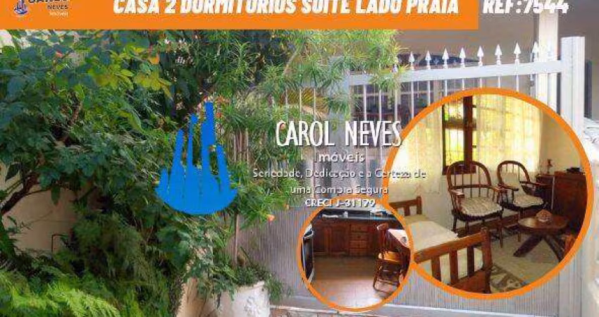 CASA 2 DORMITÓRIOS  SUÍTE LADO PRAIA À VISTA VILA CAIÇARA PRAIA GRANDE