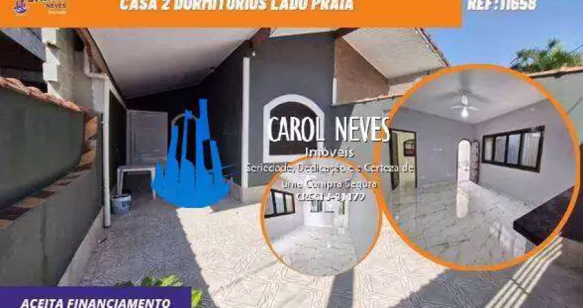 Casa 2 dormitorios lado praia canto do forte praia grande