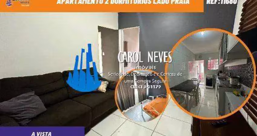 Apartamento 2 dormitorios lado praia solemar a vista praia grande