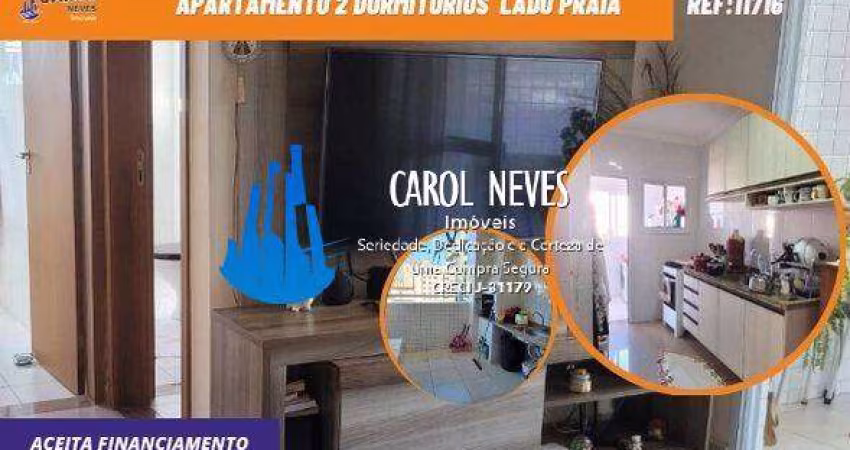 APARTAMENTO 2 DORMITORIOS SUITE LADO PRAIA FINANCIAMENTO MONGAGUA