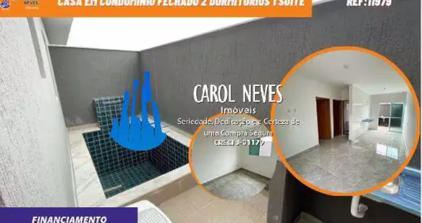 Casa condominio fechado 2 dormitorios lado praia financiamento itanhaem