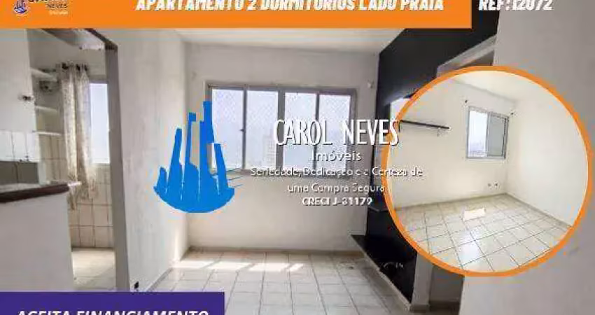Apartamento 2 dormitorios lado praia financiamento bancario praia grande