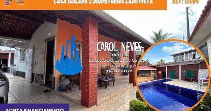 Casa isolada 2 dormitorios lado pista financiamento bancario mongagua