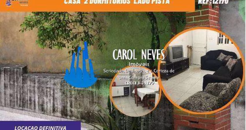 CASA 2 DORMITORIOS SUITE LOCACAO DEFINITIVA LADO PISTA MONGAGUA