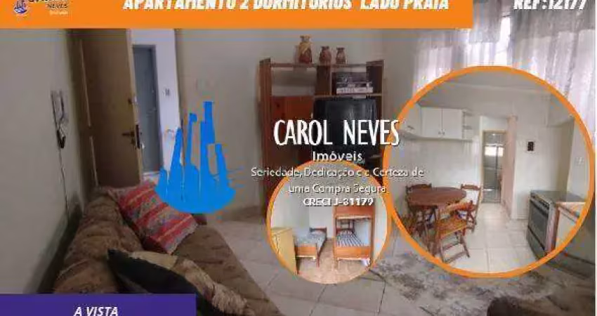 Apartamento 2 dormitorios lado praia a vista praia grande