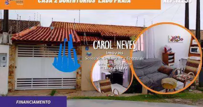Casa 2 dormitorios suite lado praia financiamento itanhaem