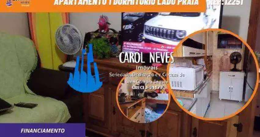 Apartamento 1 dormitorio lado praia financiamento praia grande