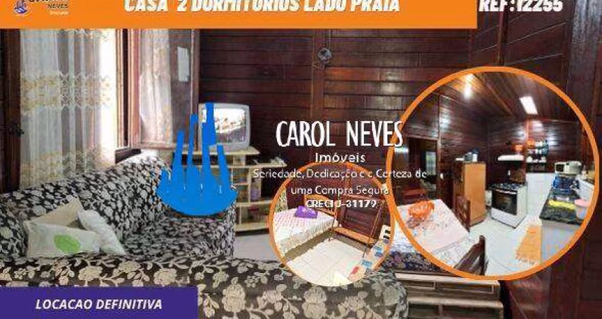 CASA 2 DORMITORIOS  SUITE LADO PRAIA LOCACAO DEFINITIVA MONGAGUA