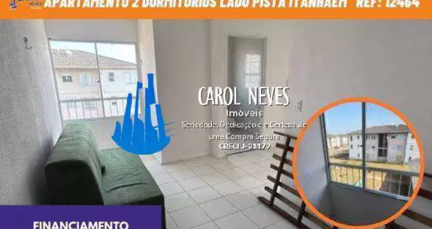 Apartamento 2 dormitorios lado pista financiamento bancario itanhaem