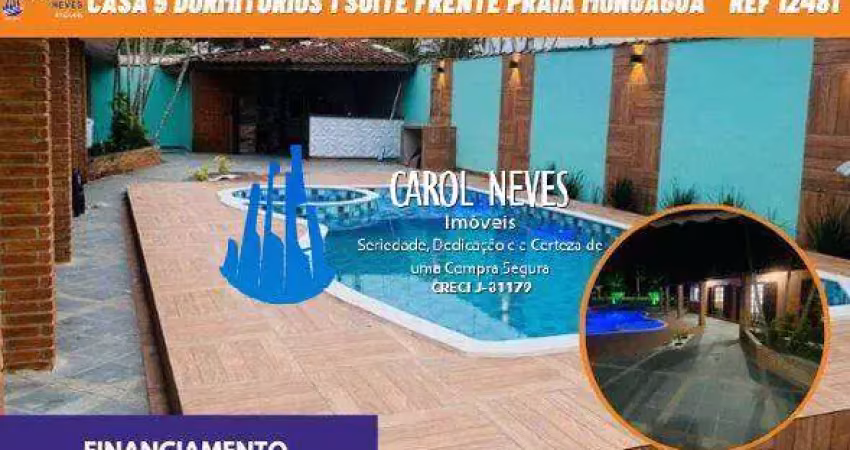 Casa 4 dormitorios piscina 1 suite lado praia financiamento mongagua