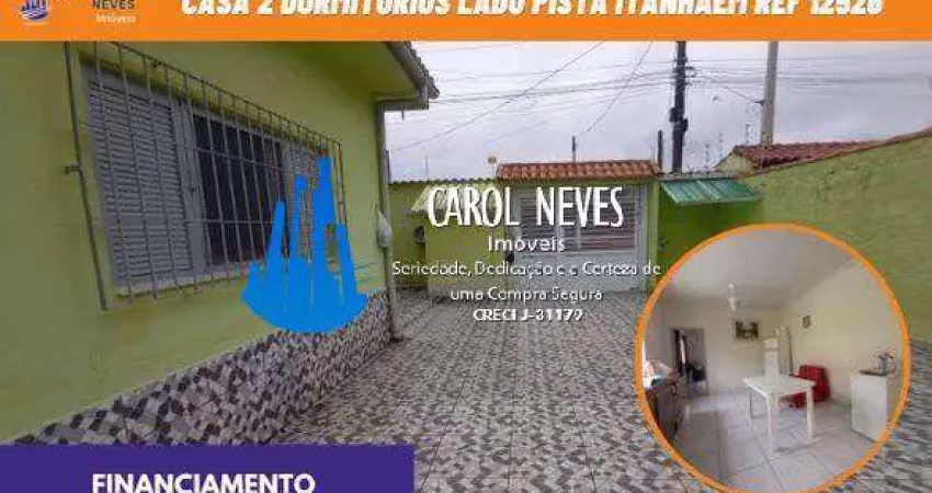 Casa  2 dormitorios piscina lado praia financiamento itanhaem