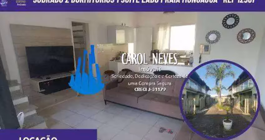 Sobrado 2 dormitorios 1 suite churrasqueira lado pista locacao mongagua
