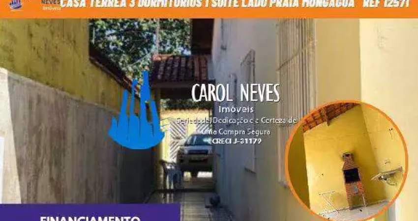 Casa 3 dormitorios 1 suite churrasqueira lado praia financiamento mongagua