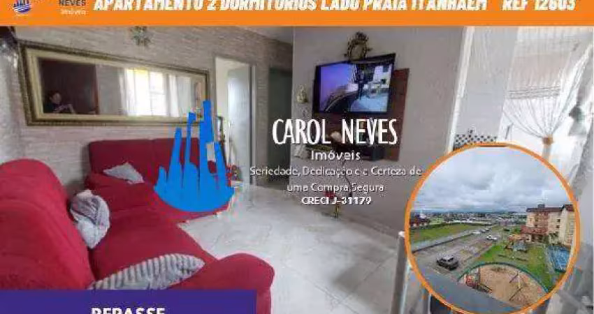 Apartamento 2 dormitorios quadra lado praia repasse itanhaem