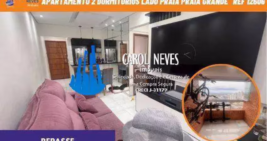 Apartamento 2 dormitoiros 1 suite piscina lado praia repasse praia grande
