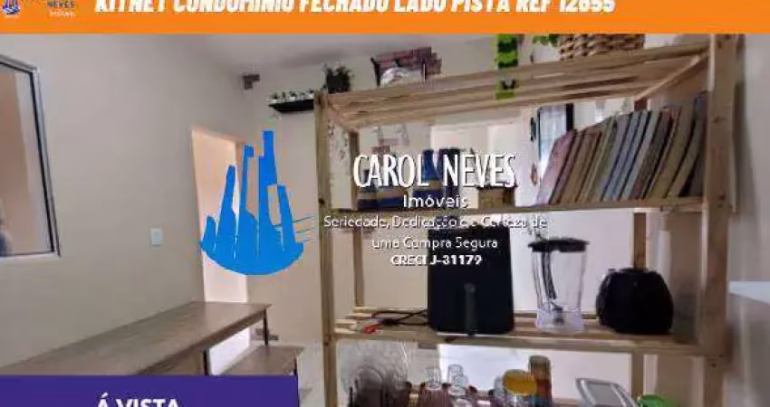 Kitnet condominio fechado lado pista a vista mongagua