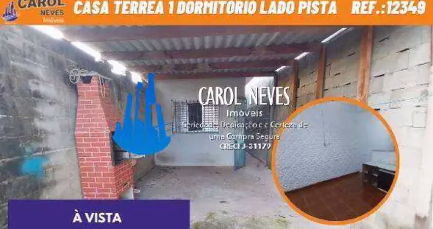 Casa terrea 1 dormitorio a vista lado pista mongagua