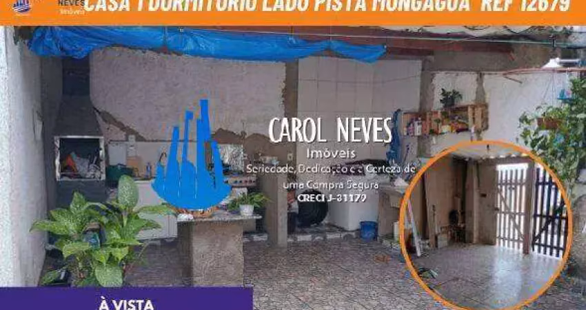 Casa terrea 1 dormitorio churrasqueira lado pista a vista mongagua