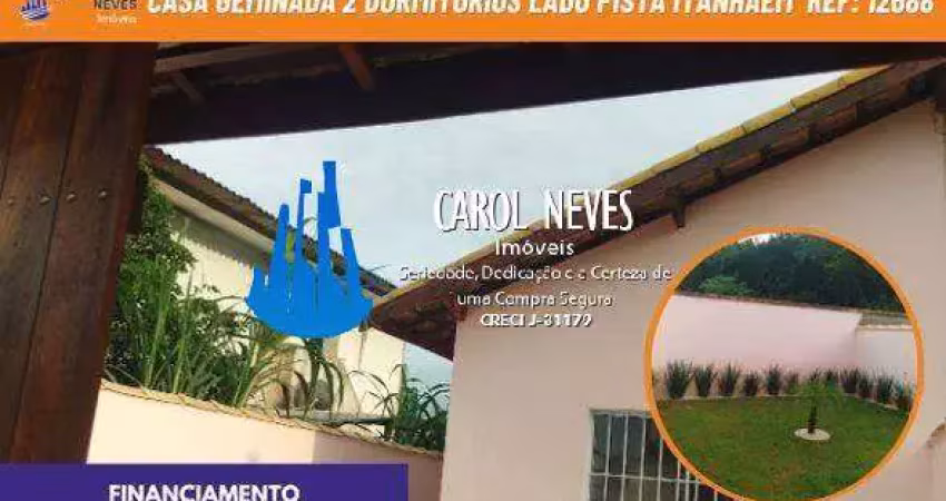 Casa terrea 2 dormitorios 1 suite lao pista financiamento itanhaem