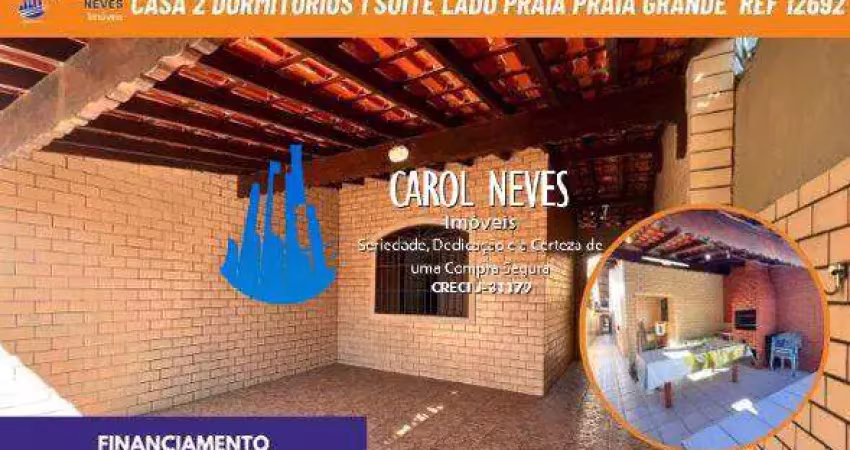Casa 2 dormitorios 1 suite lado praia financiamento mongaguá