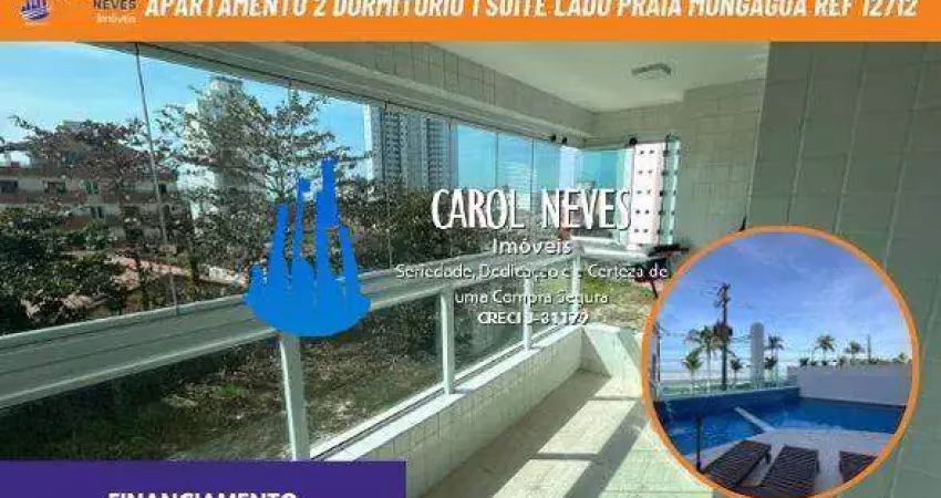 Apartamento 2 dormitorios 1 suite piscina lado praia financiamento mongagua
