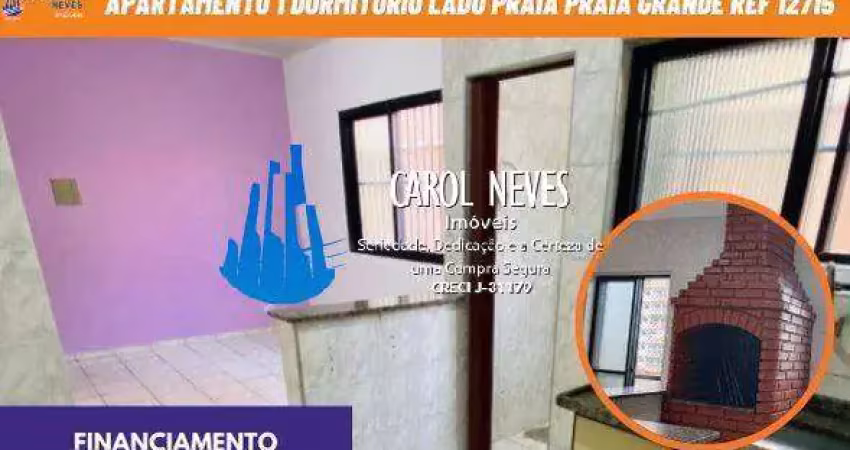 Apartamento 1 dormitorio lado praia financiamento praia grande