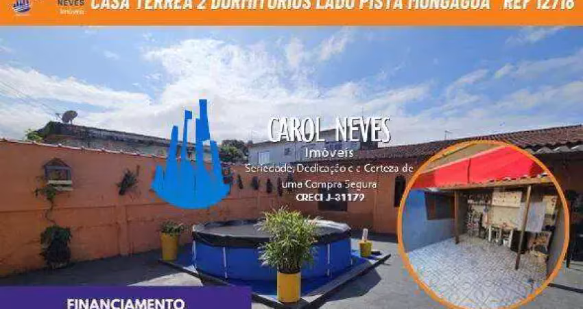 Casa 2 dormitorios churrasqueira lado pista financiamento mongagua