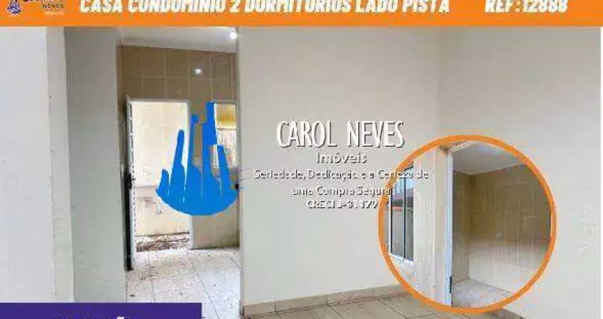 Casa condominio locacao  2 dormitorios lado pista mongagua