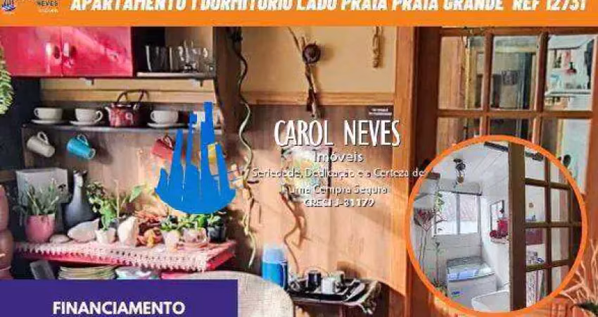 Apartamento 1 dormitorio lado praia financiamento praia grande