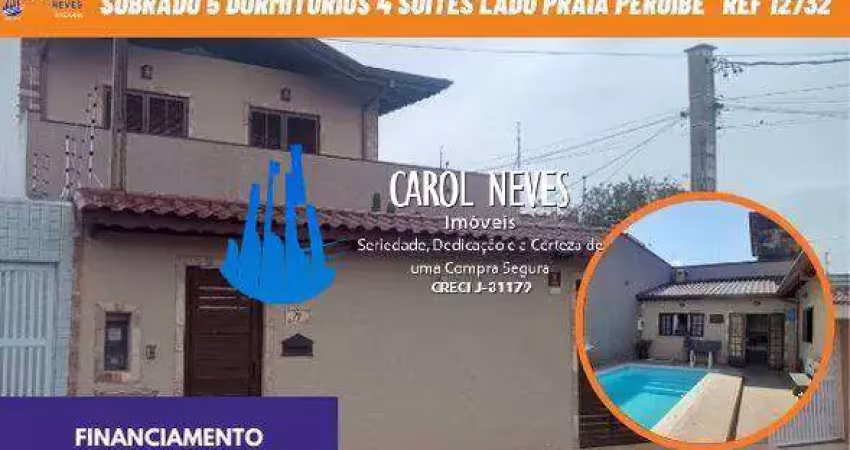 Sobrado 5 dormitorios 4 suites lado praia financiamento peruibe