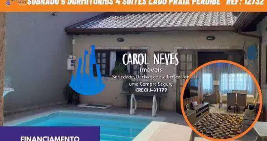 Sobrado 5 dormitorios 4 suites lado praia financiamento peruibe