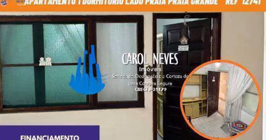 Apartamento 1 dormitorio lado praia financiamento praia grande