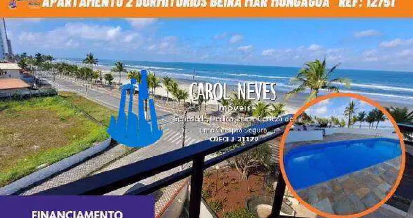 Apartamento 2 dormitorios piscina beira mar financiamento mongagua
