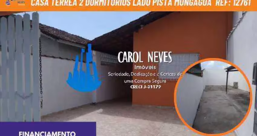 Casa terrea 2 dormitorios lado pista financiamento mongagua