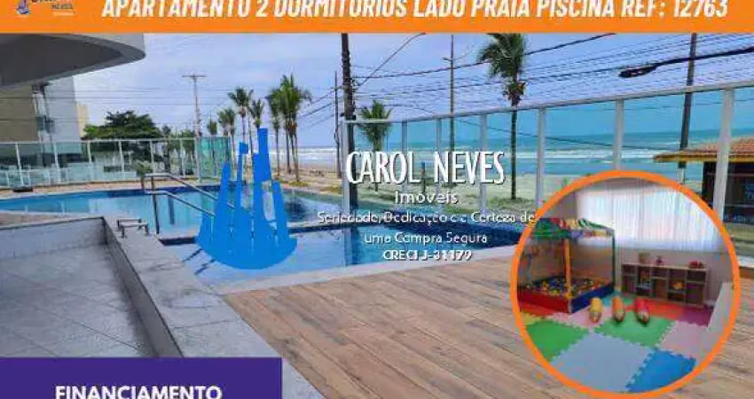 Apartamento 2 dormitorios lado praia piscina financiamento mongagua