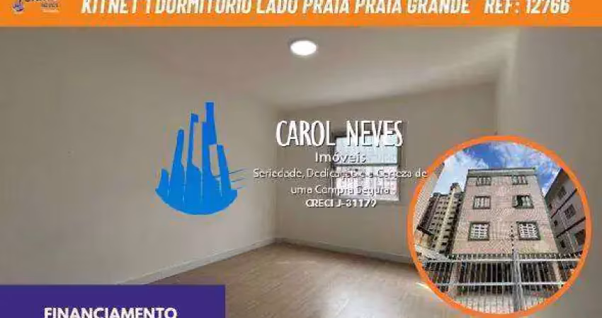 Kitnet 1 dormitorio lado praia financiamento praia grande