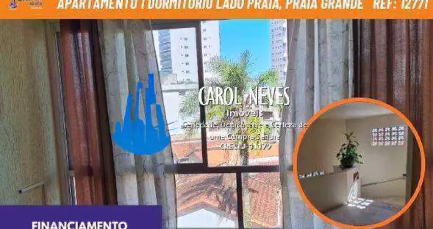Apartamento 1 dormitorio lado praia financiamento praia grande