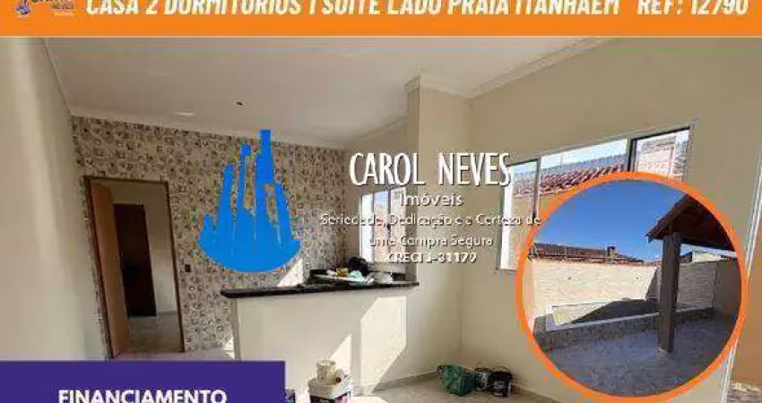 Casa 2 dormitorios 1 suite lado praia financiamento itanhaem