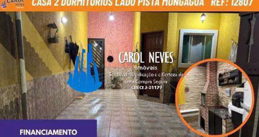 Casa 2 dormitorios lado pista financiamento mongagua