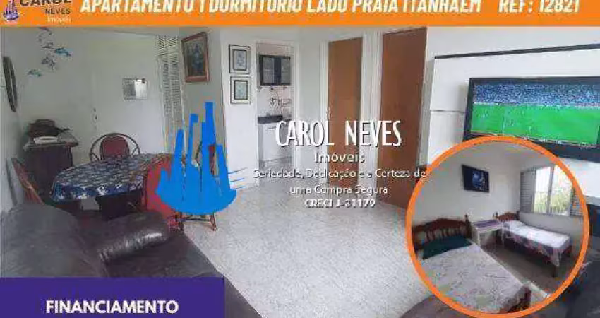 Apartamento 1 dormitorio lado praia financiamento itanhaem