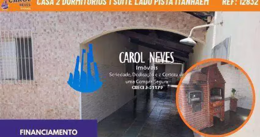Casa 2 dormitorios 1 suite lado pista financiamento itanhaem