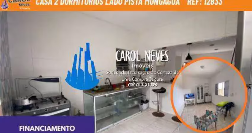 Casa 2 dormitorios lado pista financiamento mongagua