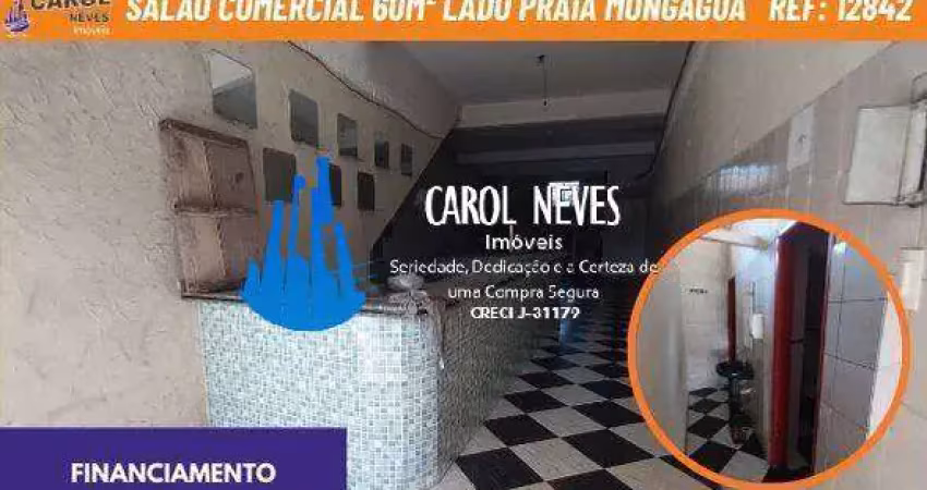 Salao comercial 60m² lado praia financiamento mongagua