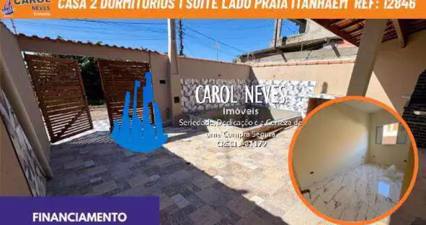 Casa 2 dormitorios piscina lado praia financiamento itanhaem