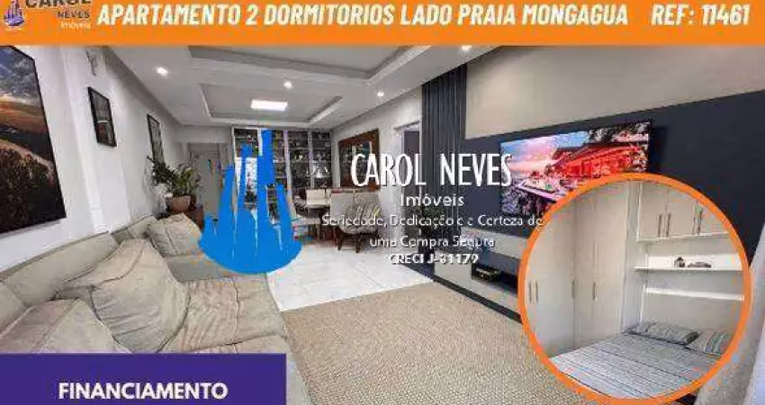 Apartamento 2 dormitorios lado praia financiamento bancario mongagua