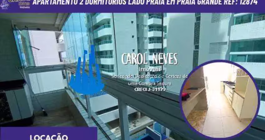 Apartamento 2 dormitorios lado praia locacao praia grande