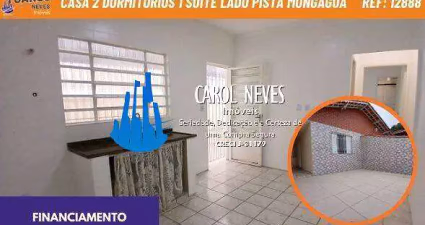 Casa 2 dormitorios 1 suite lado pista financiamento mongagua