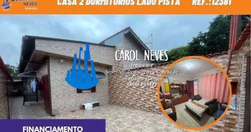 Casa 2 dormitorios lado pista financiamento bancario itaoca mongagua