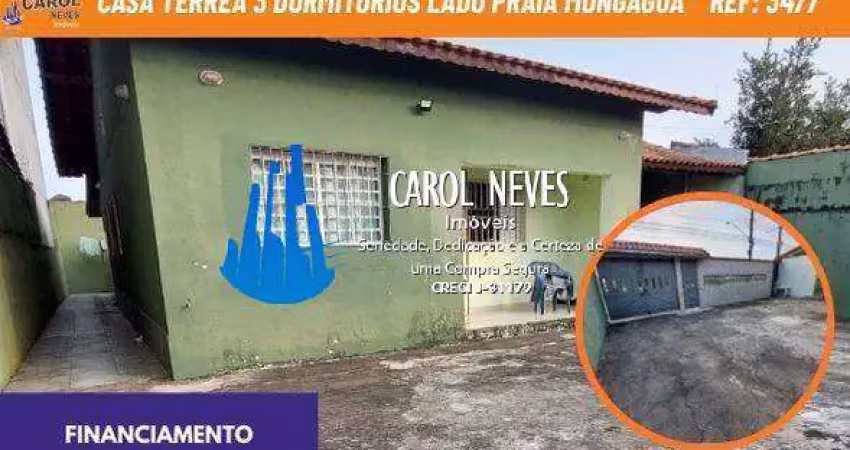 Casa lote inteiro lado praia 3 dormitórios financiamento bancário mongaguá