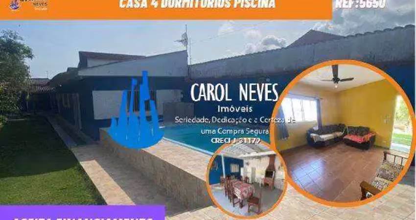 Casa 4 dormitorios piscina financiamento jardim praia grande mongagua